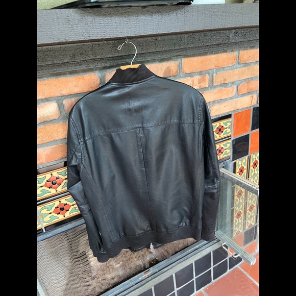 ALL SAINTS $595 LEATHER BOMBER/MOTO JACKET S - Picture 5 of 6